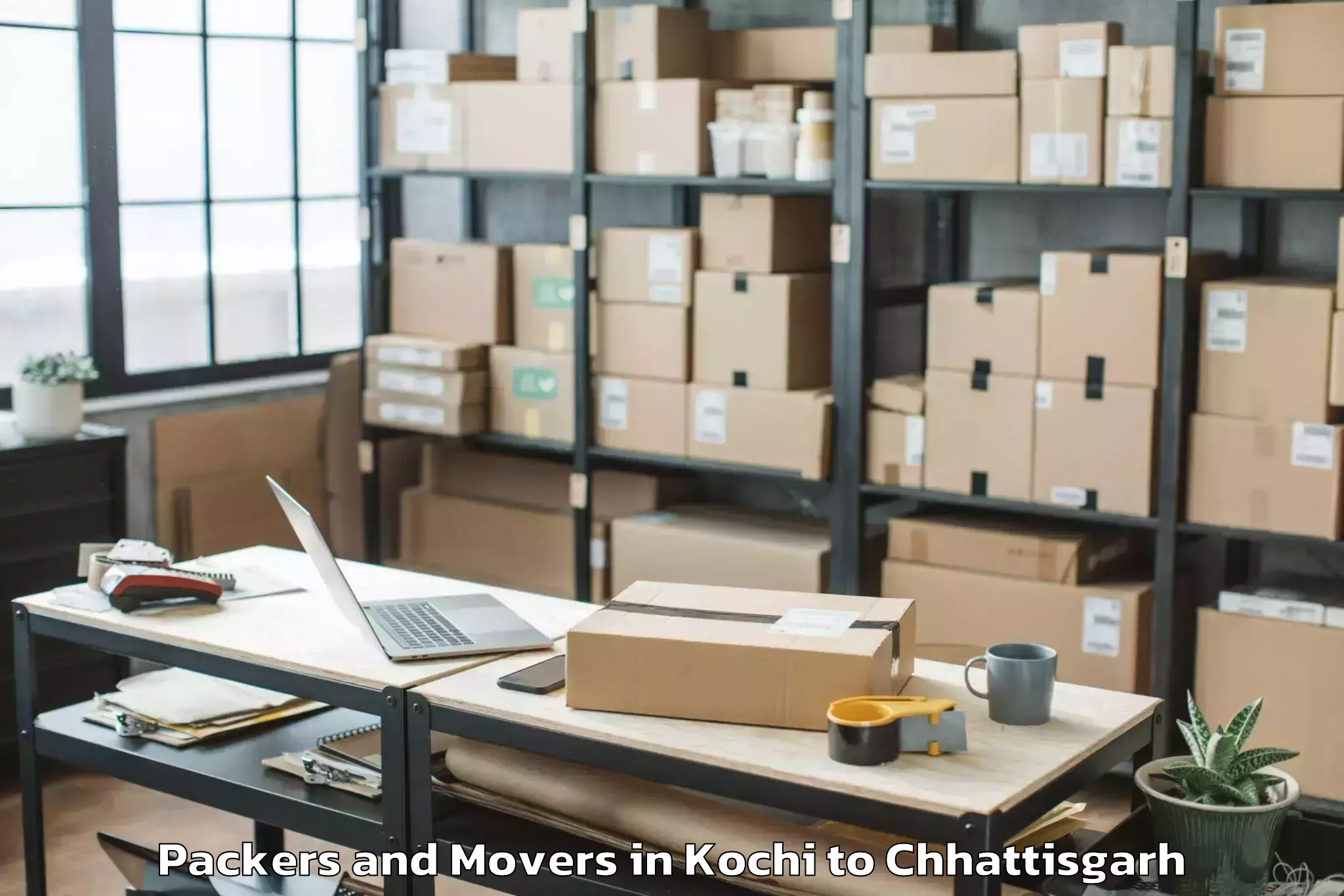 Quality Kochi to Kalinga University Raipur Packers And Movers